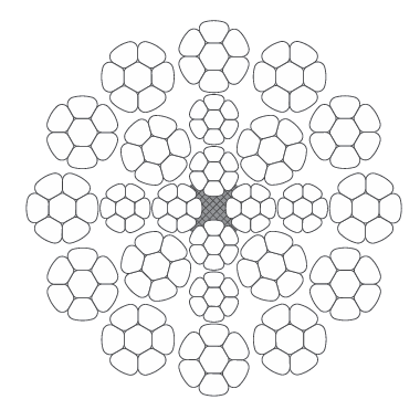 24x7 rotation resistant and compacted hoist rope